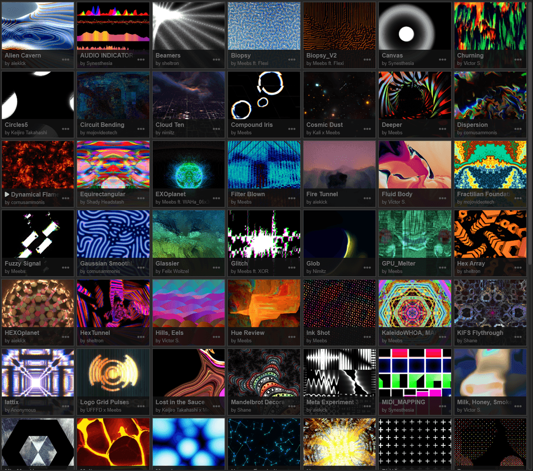 Built-in Scenes Library